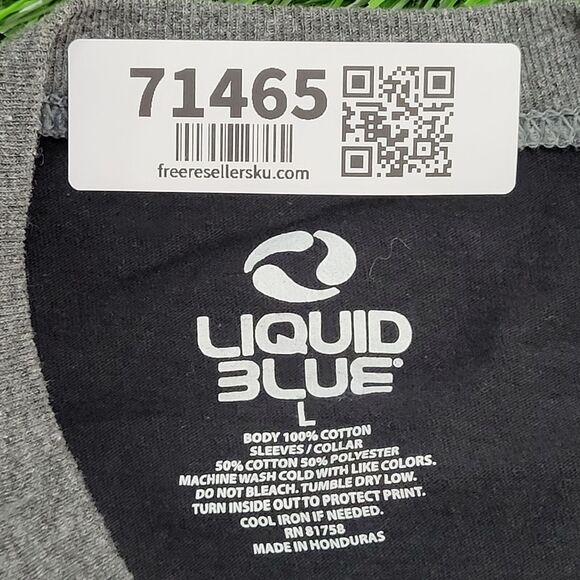 ACDC Hells-Bell 3/4 Raglan Shirt Large 21x27 Black Gray - Picture 8 of 13